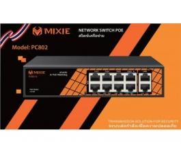 SWITCH POE MIXIE PC-802 BT - 8 cổng LAN POE và 2 cổng Uplink, tốc độ 100Mbs, khoảng cách 250M, Công 