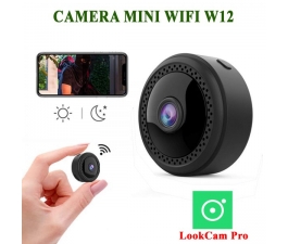 Camera mini Wifi W12 FullHD 1080p giám sát, hồng ngoại quay ban đêm, siêu nhỏ không dây